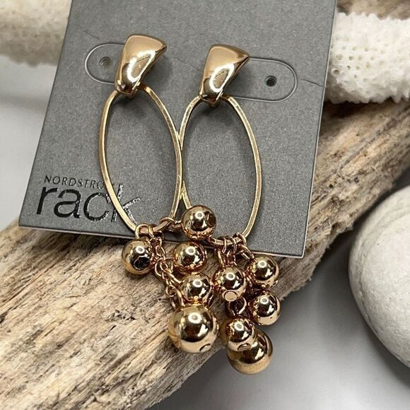 Nordstroms Rack Statement Dangle Gold Earrings$16ea / 3 for $25 - Picture 1 of 8